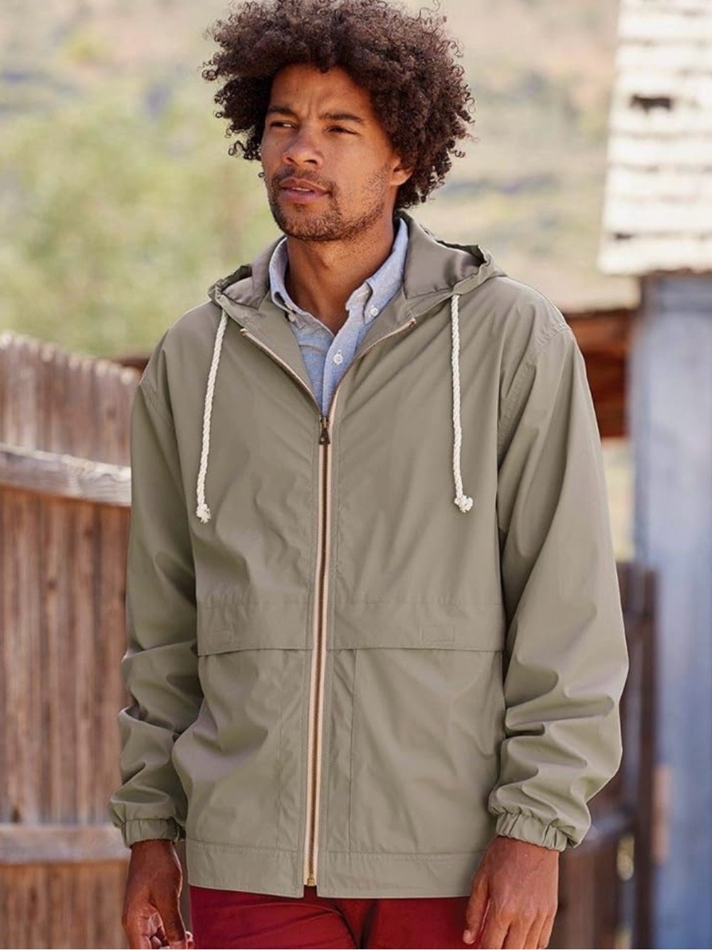 Weatherproof Vintage Hooded Rain Jacket M Khaki NWT (56)